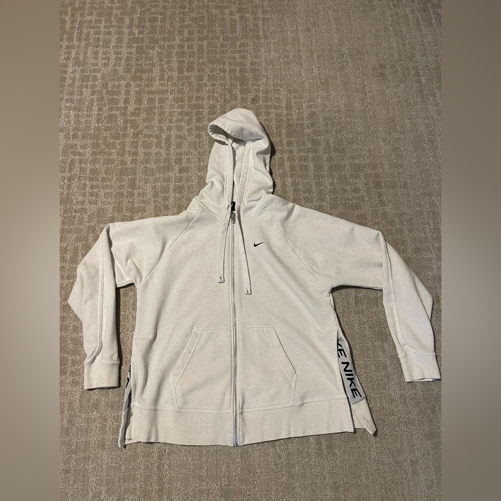 Nike White Full-Zip Hoodie